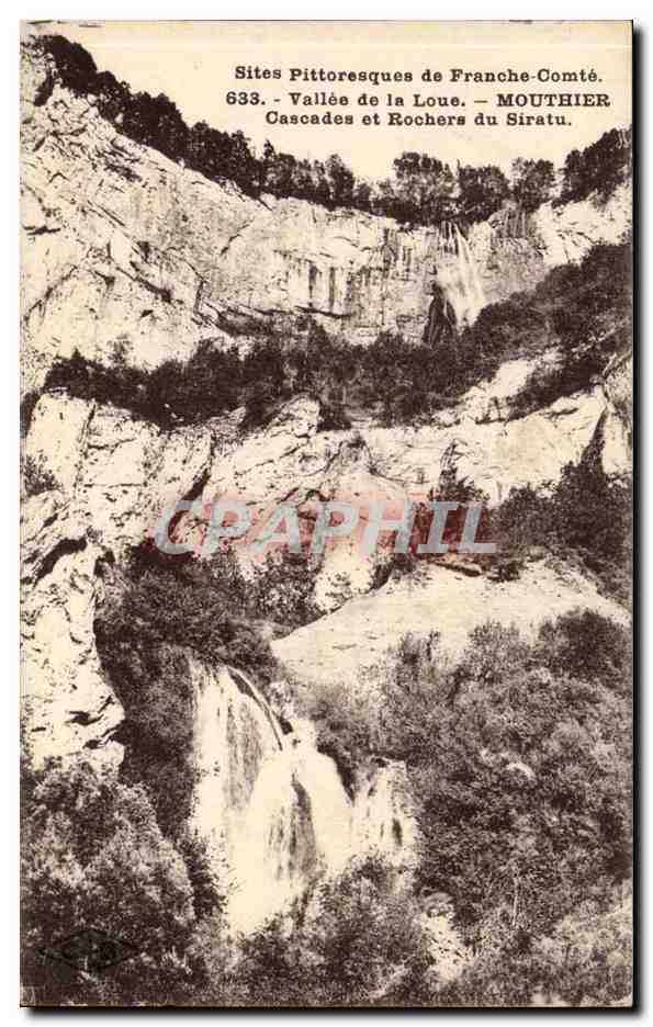 Vallée de la Loue — Cascades et Rochers du Siratu — MOUTHIER — Sites Pittoresques de Franche-Comté — 633