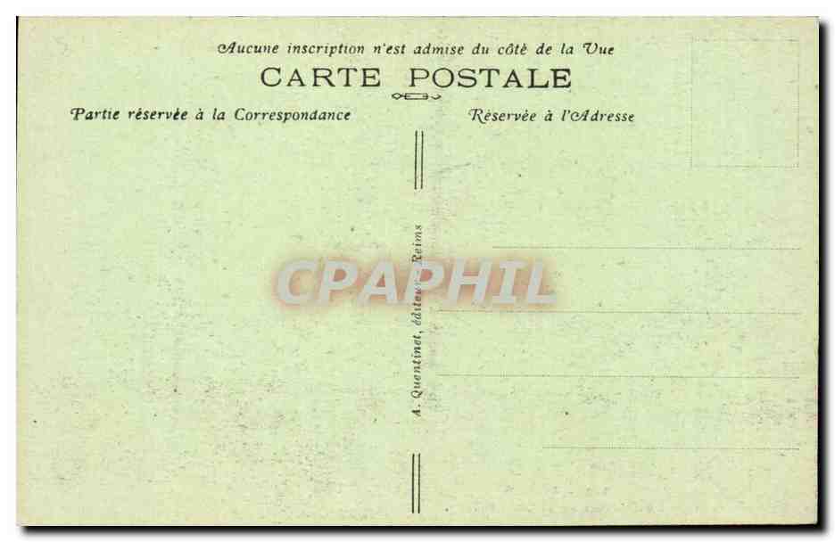 Reims - la cathedrale - Le Portail - CPA  — Rückseite