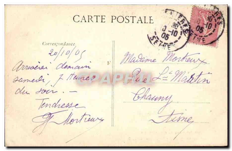 Chambre du Prince — Château de Chantilly — C. L. C. — Rückseite