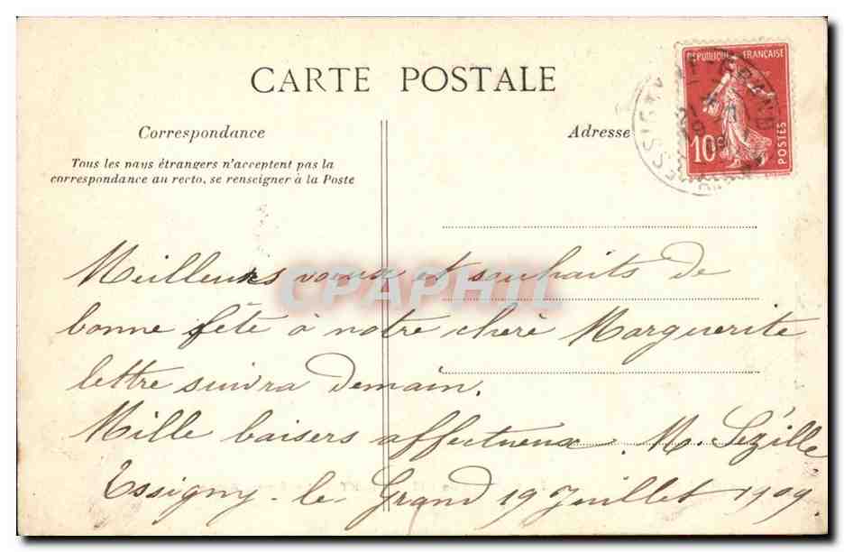 Chantilly - Le Chateau - Le Grand degre - CPA  — Rückseite