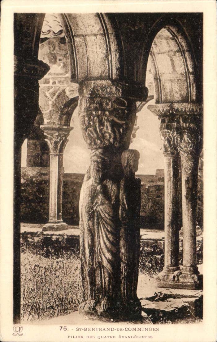 Pilier des quatre Évangélistes — St-Bertrand-de-Comminges — Éditeur : Pyrénées Océan, Toulouse, n° 75