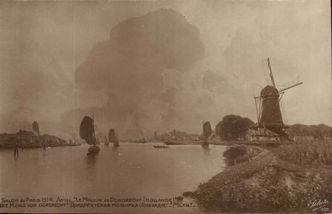 Salon de Paris 1914 Ke Moulin de Dordrecht - Holande - Die Muehle - CPA 
