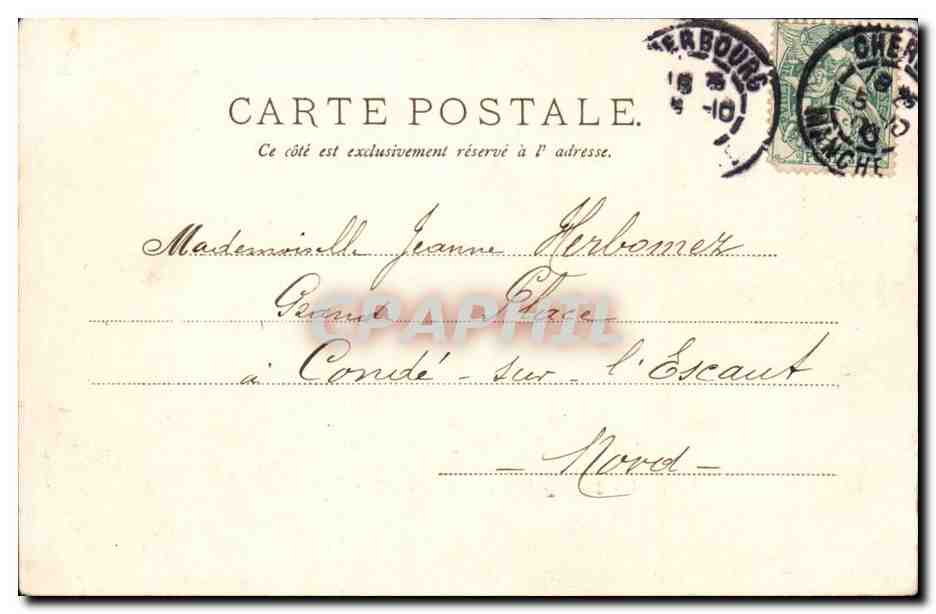 La Jetee un Jour de Tempete - Phare - lighthouse - CPA  — Rückseite