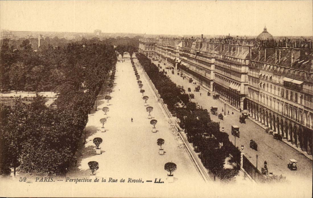 Paris 1 - Perspective de la Rue de Rivoli - CPA 