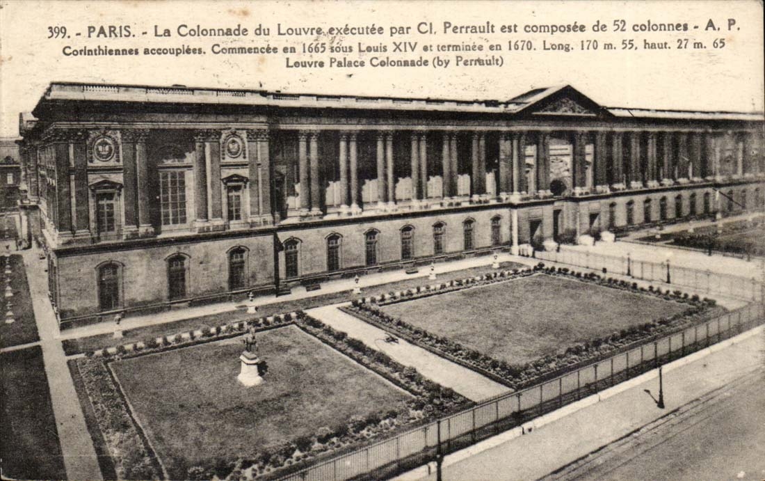 Paris - 1 - La Colonnade du ouvre executee par Perrault est composee de 52 Colonnes - CPA 