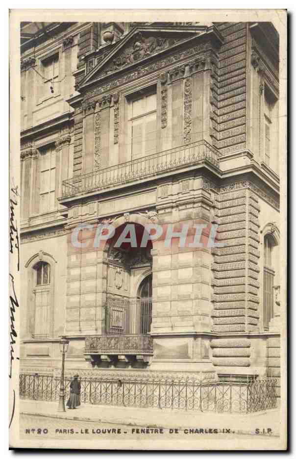 Paris - 1 - Fenetre de Charles IX - Le Louvre - CPA 