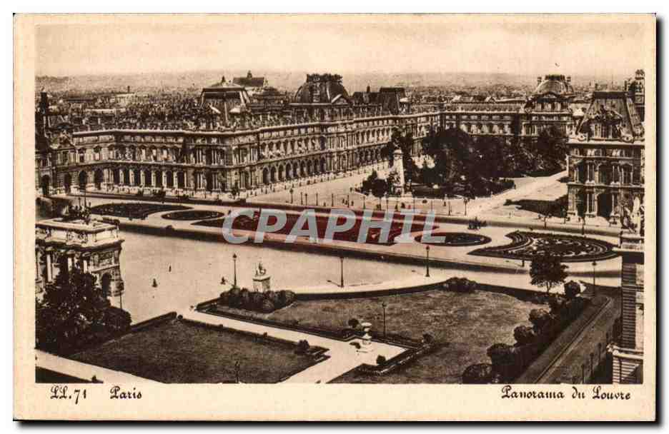 Paris - 1 - Le Louvre - Panorama - CPA 