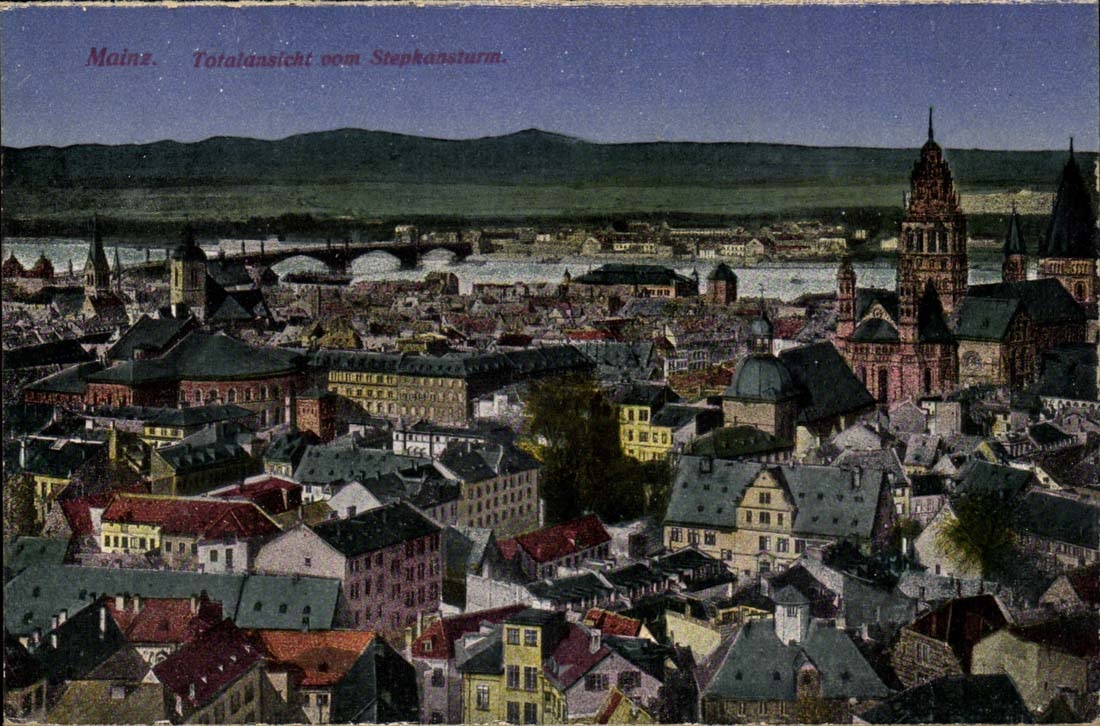 Mainz — Vue panoramique depuis le Stephans­turm — E.S.M. No. 807