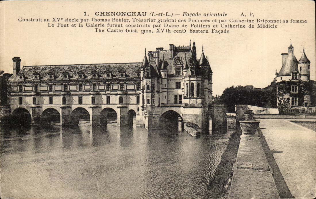 Chenonceaux - Facade Orientale - Construit au XV par Thomas Bohier - CPA 