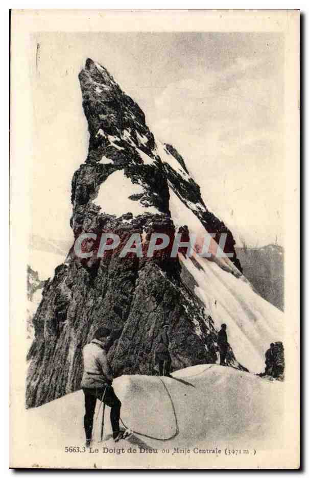 Le Doigt de Dieu ou Meije Centrale (3971 m.) — montagne alpine — éditeur A. Hourlier, Grenoble