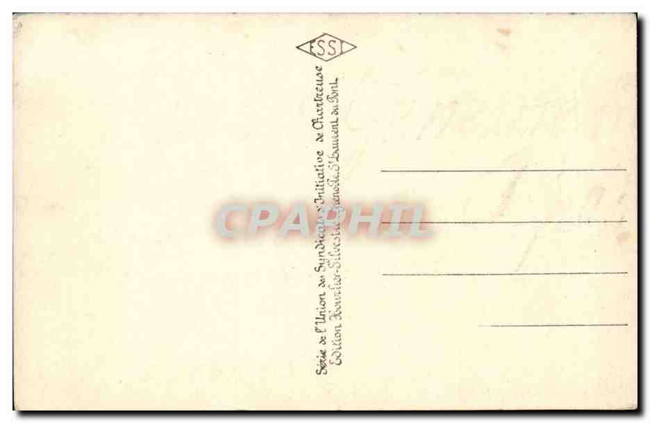 Voiron - Le Jardin de Ville - CPA  — Verso