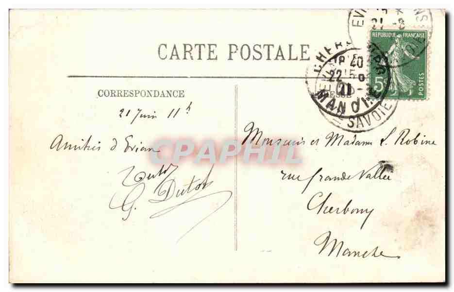 Evian les Bains - L'Etablissement Thermal et les Hotels - CPA  — Back