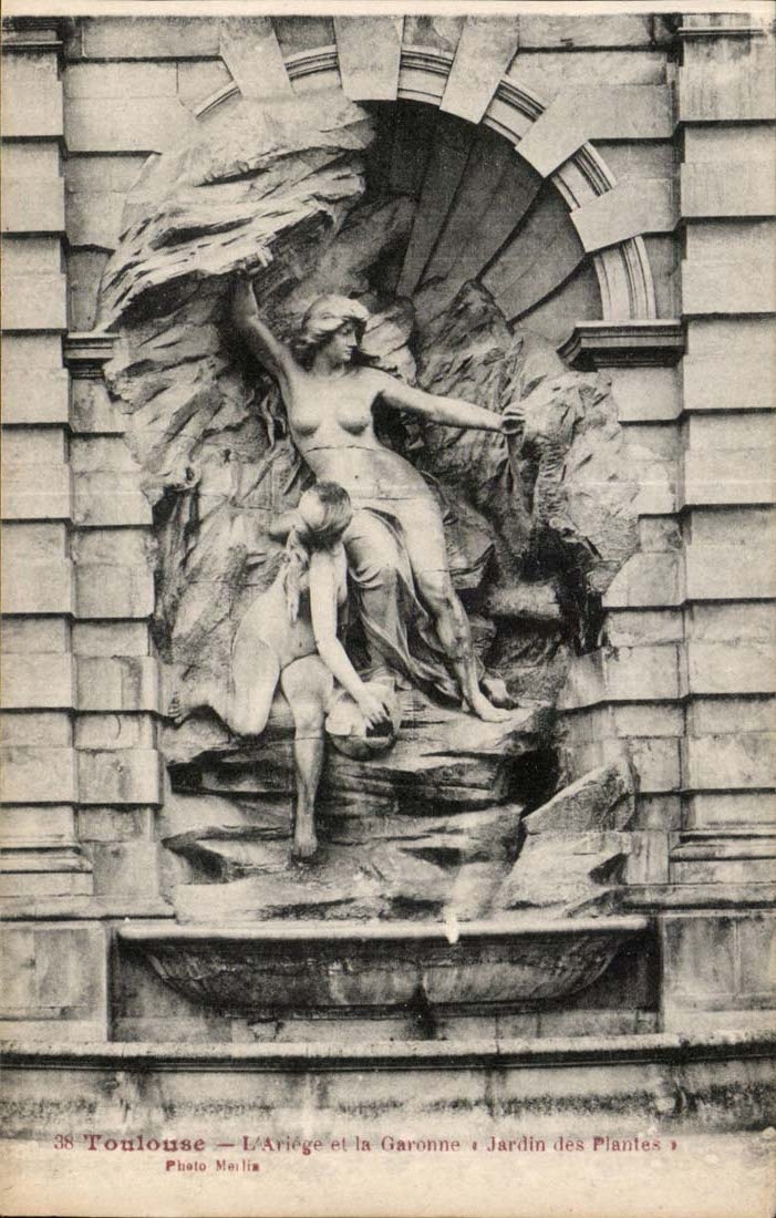 Toulouse - Statue - L'Ariege et a Garonne Jardin des Plantes - CPA 