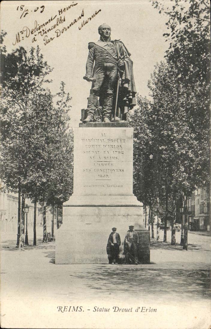 Reims - Statue Drouet d'Eron - CPA 