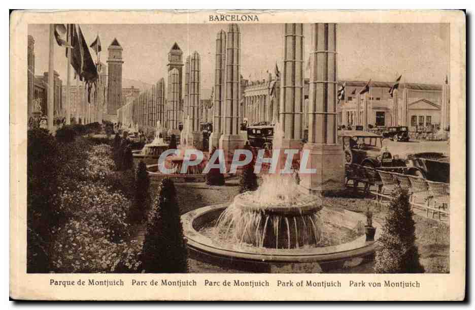 Parc de Montjuïch — Exposition internationale de 1929 — éditeur inconnu, n° de série non visible