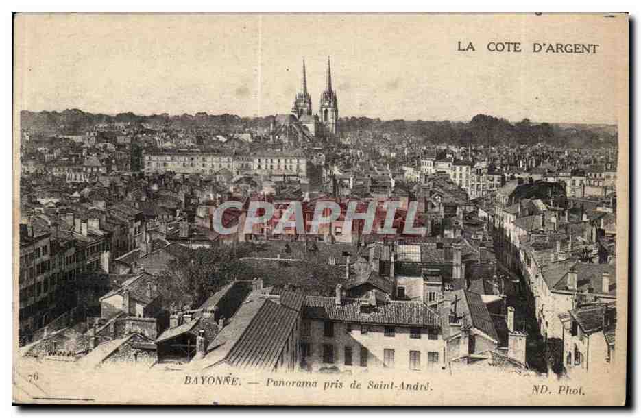 bayonne - Panorama prise de Saint Andre - CPA 