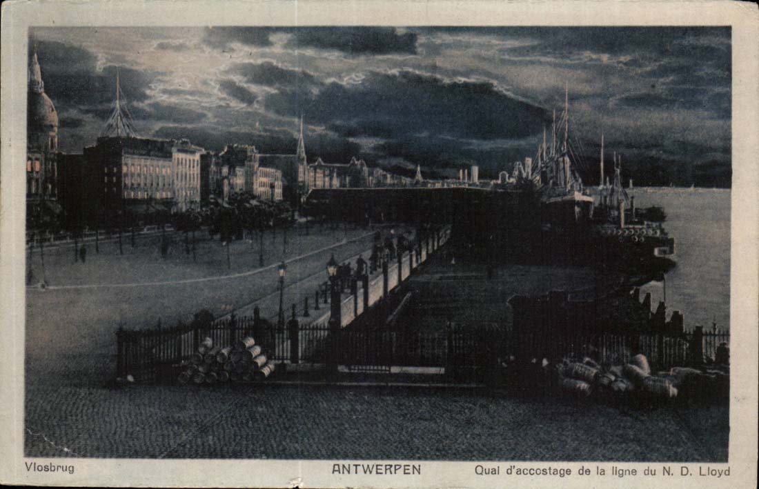 Belgium - Belgique - Anvers - Antwerpen Quai d'accostage de la ligne de Notre dame Lloyd - CPA 