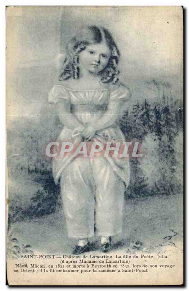 Fantaisie - Enfant - File - saint Point La Fille de Poete Julia d'apres Madame de Lamartine - CPA 
