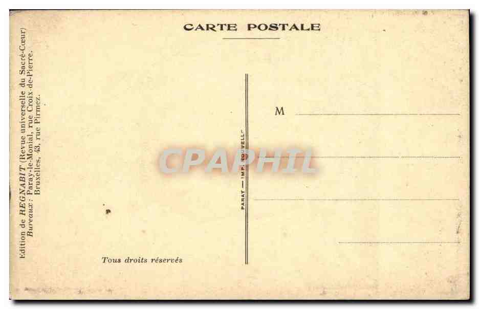 Arts - tableau - Pieta - Morales - Regnabit - CPA  — Verso