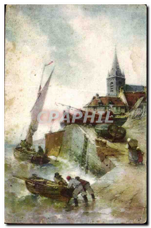 Arts - tableau - Maritime - bateau - CPA 