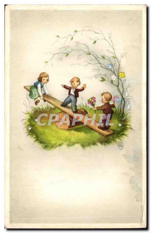 fantaisie - Enfants - Jouer - Time to Play! - CPA 