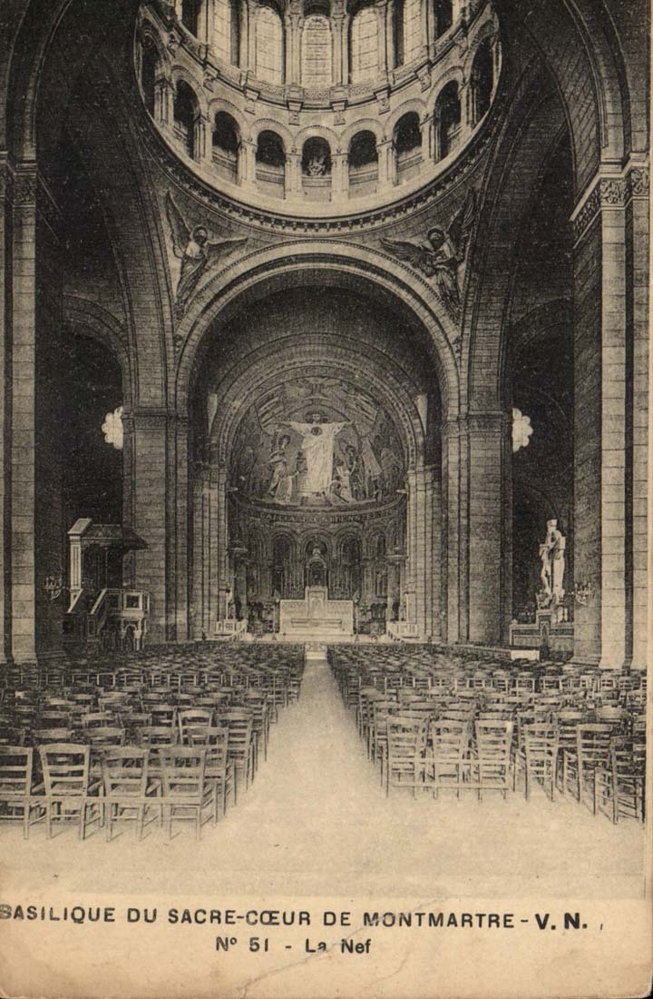 Paris - 18 - Basilique du Sacre Coeur de Montmartre - Le Nef - CPA 