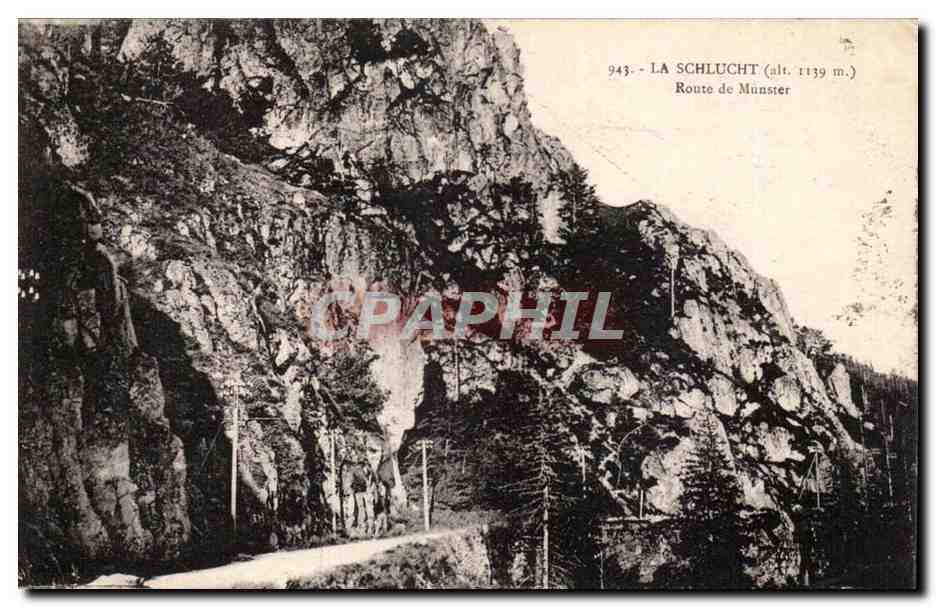 La Schlucht - alt 1139 m Route de Munster - CPA