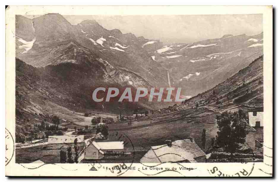 Gavarnie - Le Cirque vu du Village - CPA 