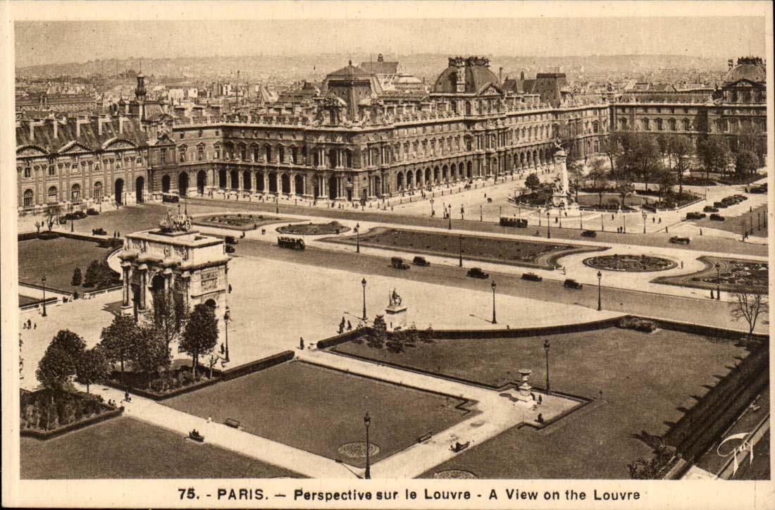 Paris 1 - Perspective sur le Louvre - a View of the louvre - - CPA 