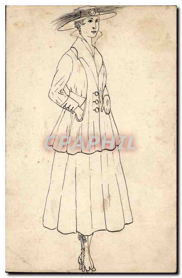 Art - Femme - Illustration - CPA 