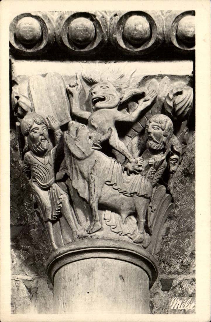 Basilique de Vézelay — Chapiteau : Le Veau d'Or — Mélis