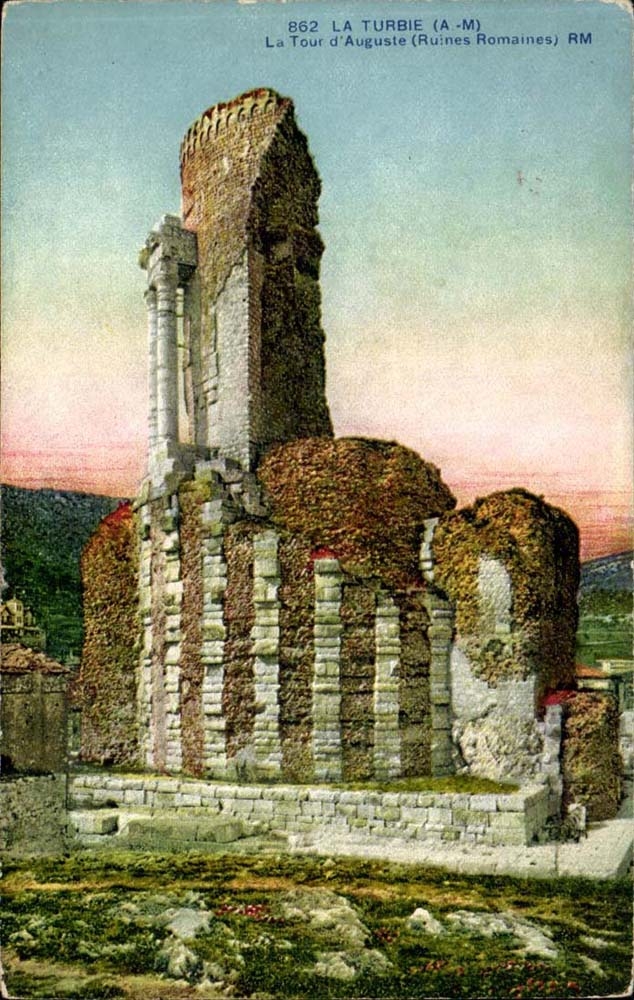 La Tour d'Auguste — Ruines Romaines à La Turbie (A-M) — Éditeur Rostan & Muhier, Nice