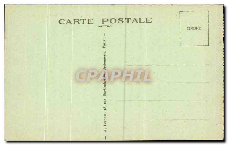 Palais de VERSAILLES — Façade sur les Jardins et le Parterre d'eau — A. L. — Verso