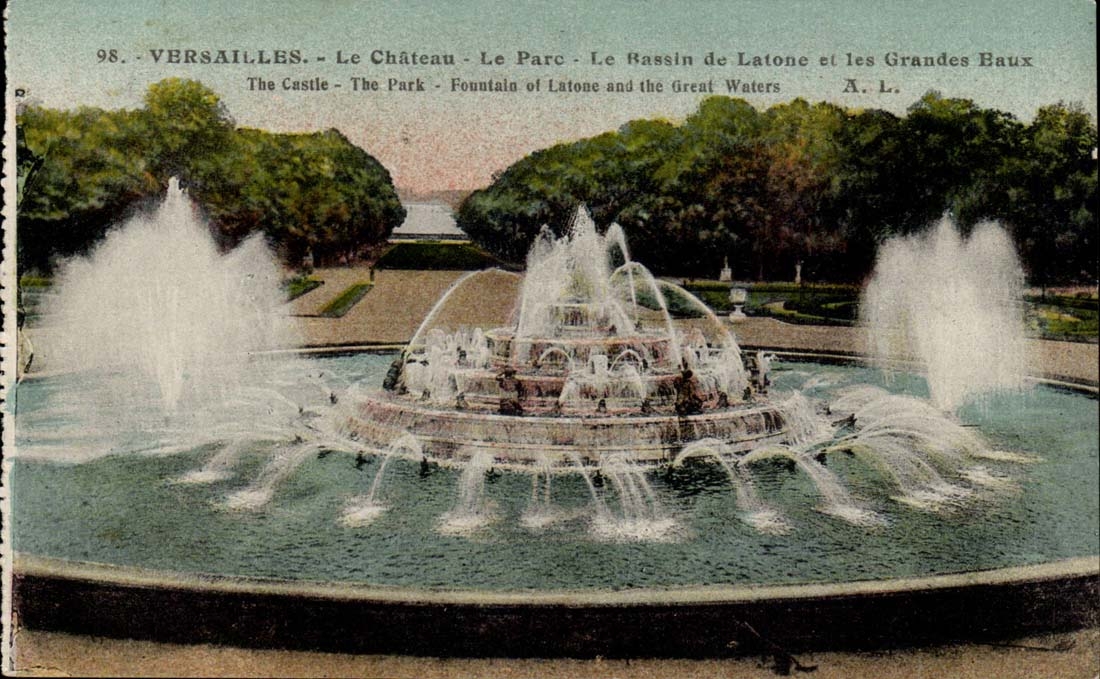 Versailles CPA Le chateau Le parc Le bassin de Latone et les grandes eaux