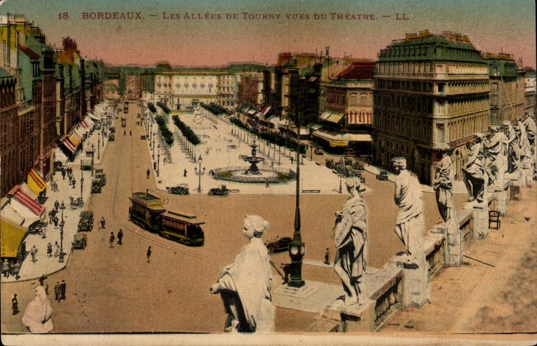 Bordeaux CPA Les allees de Tourny vues du theatre