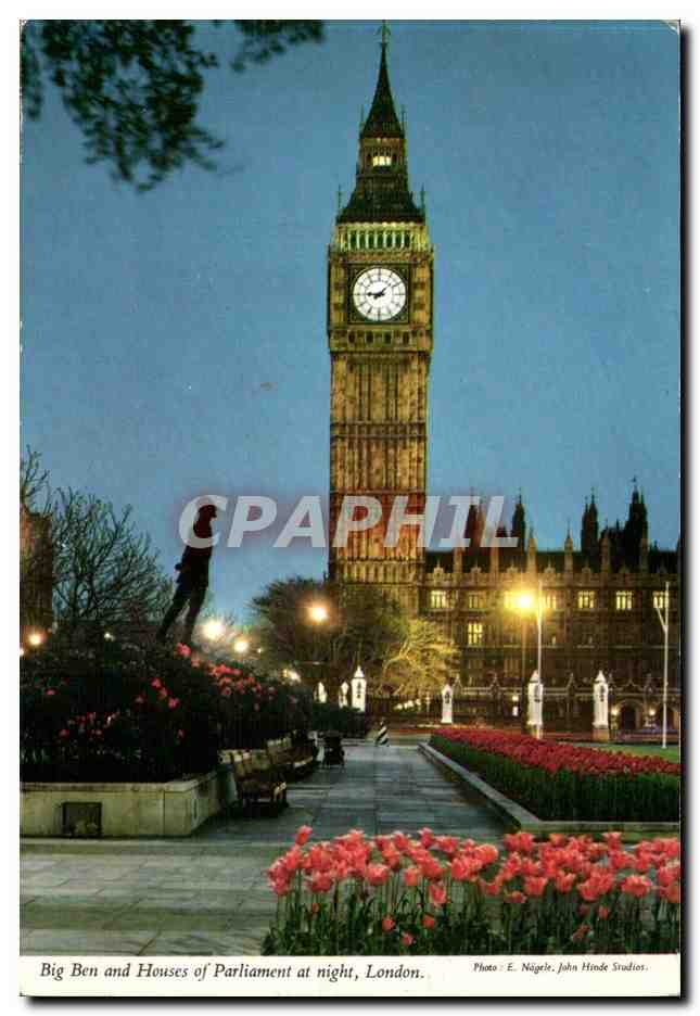 Grande Bretagne London londres CPM Big Ben and houses of Parliament at night 
