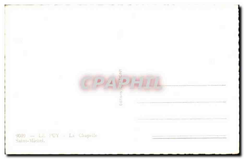 Le Puy - La Chapelle Saint-Michel — éditeur Éditions Clatigny, n° 9009 — Rückseite