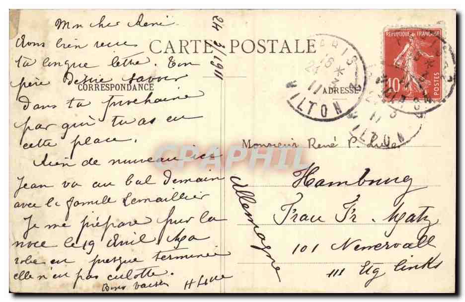 Paris CPA Eglise russe (russian church Russie Russia) — Rückseite