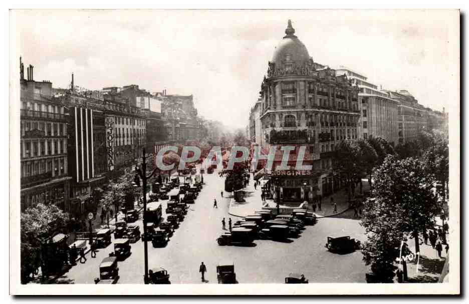 Paris CPA Boulevard des italiens et boulevard Haussmann