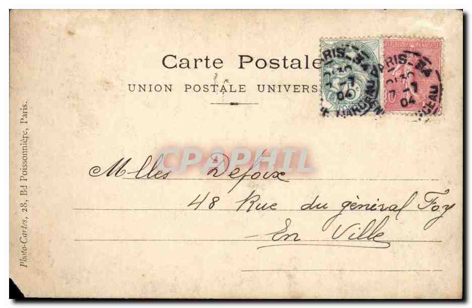 CPA Femme — Rückseite