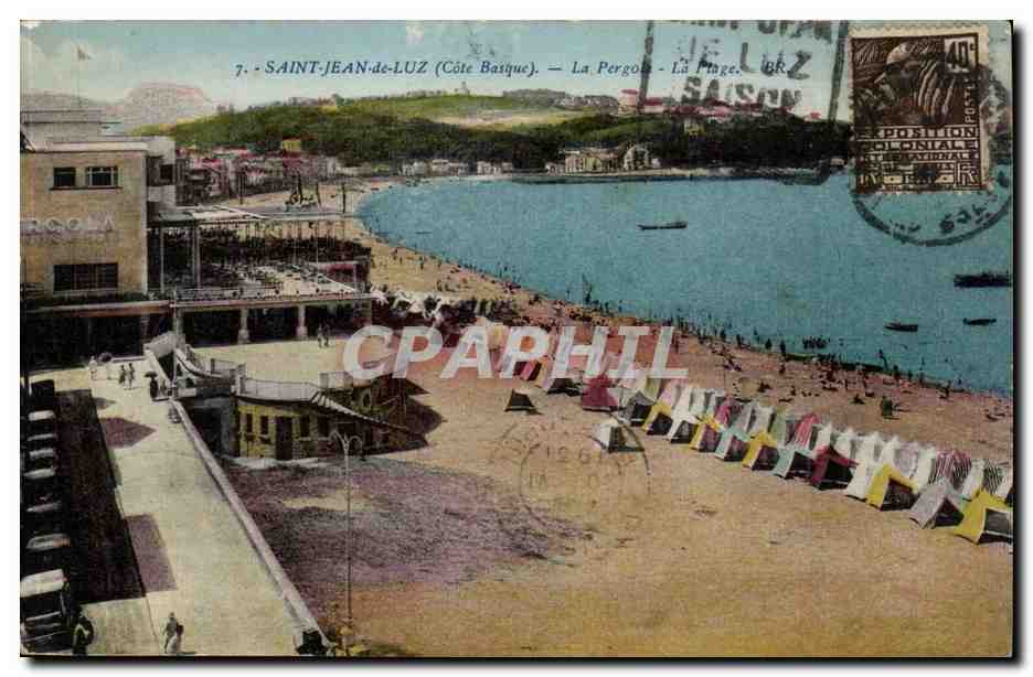 Saint Jean de Luz CPA La pergola La plage