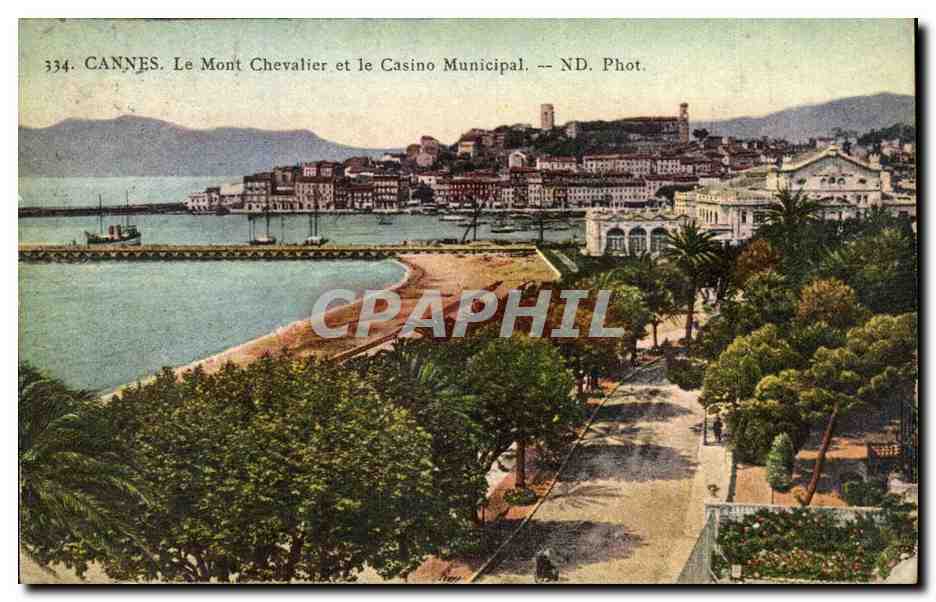 Cannes CPA Le mont chevalier et la casino municipal