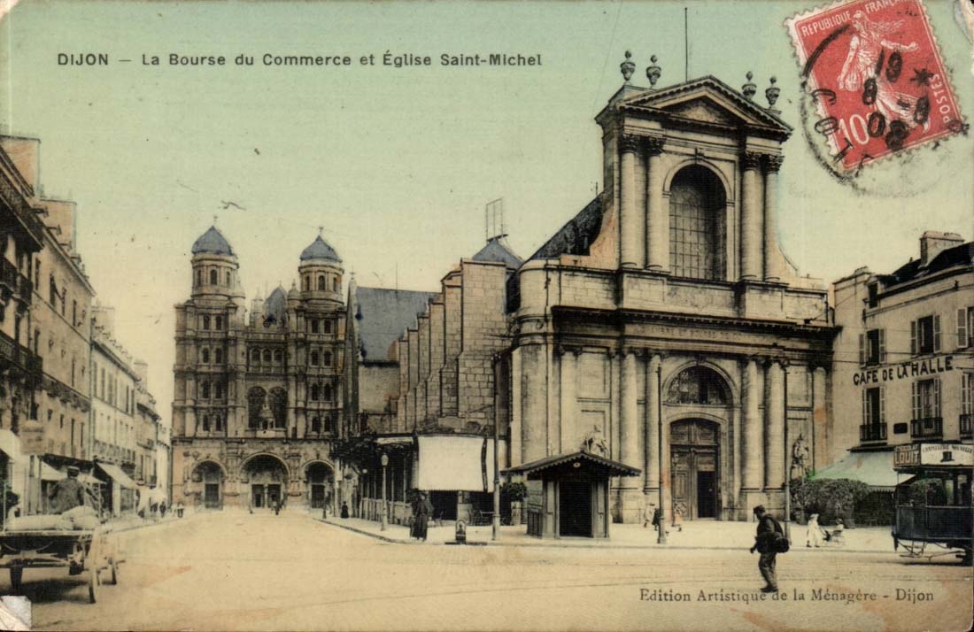 Dijon CPA La Bourse du commerce et Eglise Saint Michel