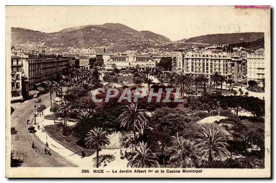 Nice CPA Le jardin Albert 1er et le casino municipal