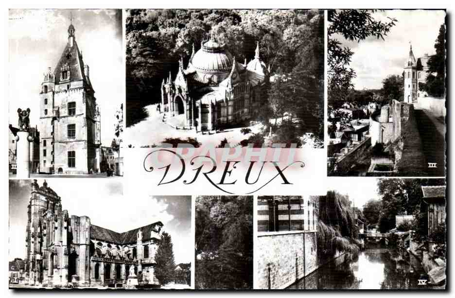 Dreux — Collage von Denkmälern — Graphitti