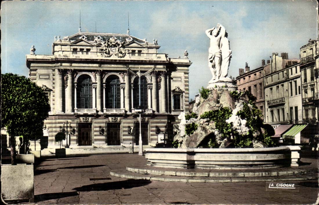 Montpellier — Le Théâtre et la Fontaine des Trois Grâces — Éditions 'La Cigogne'