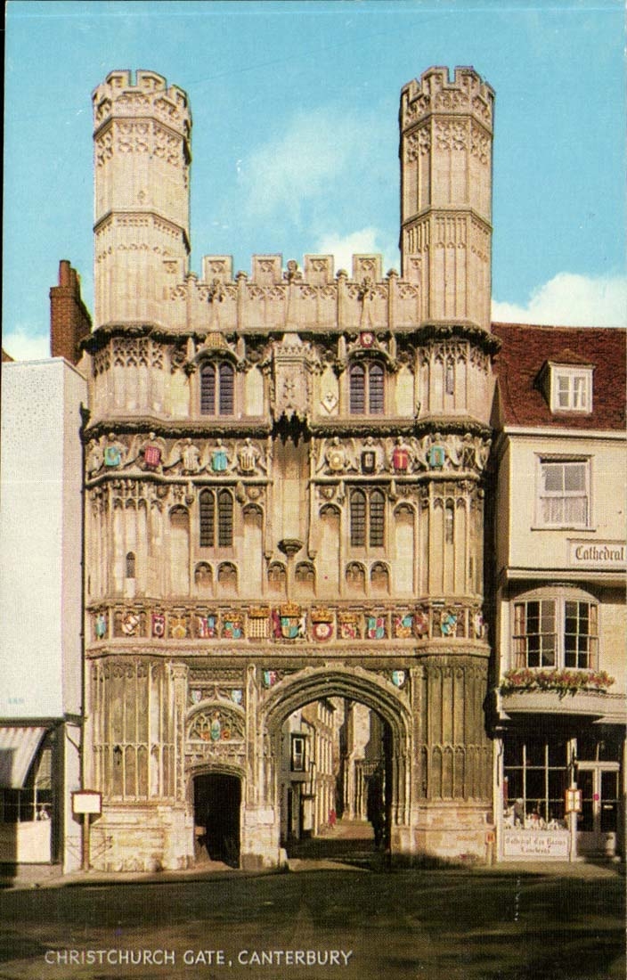 Christchurch Gate, Canterbury — Ansicht der monumentalen Eingangspforte — J. Salmon, Sevenoaks
