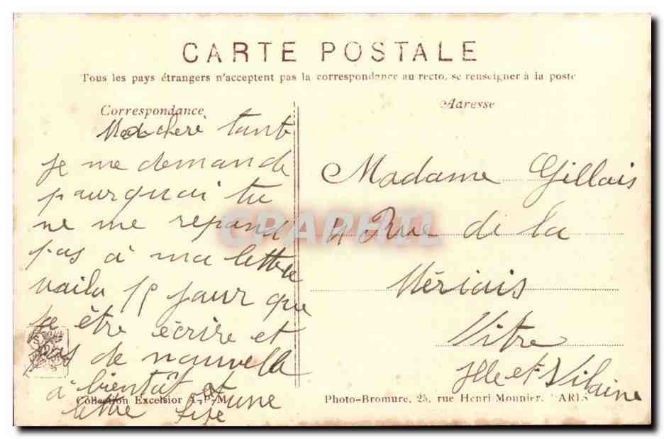 CPA Salon des Af 1910 Boucher Jeanne d'arc — Rückseite
