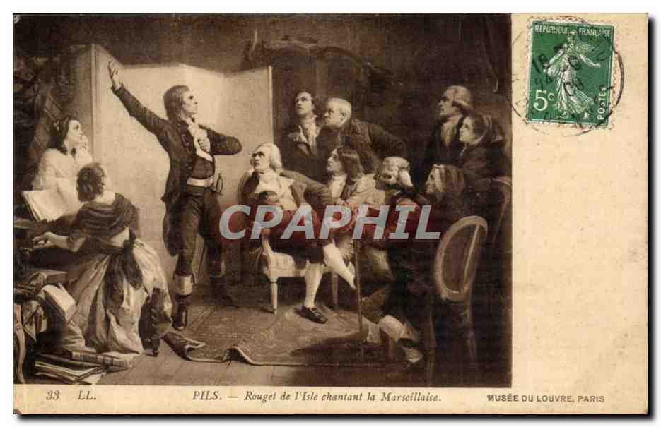 CPA Pils Rouget de l'isle chantant la Marseillaise