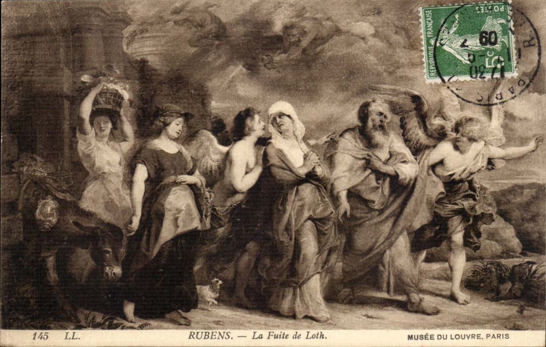 CPA Rubens La fuite de Loth Musee du Louvre Paris 